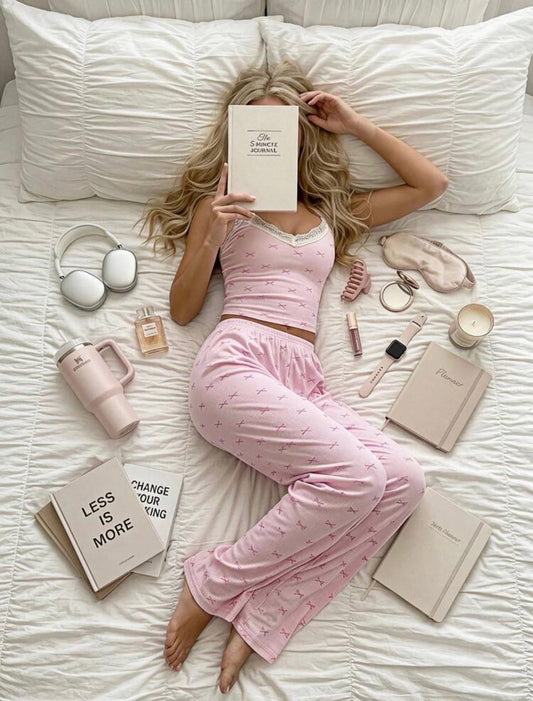Gigi Two Piece Pajamas - Pink