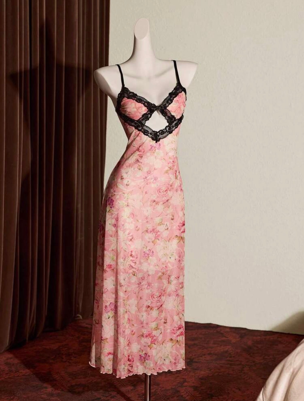 Cherry Mesh Night Gown