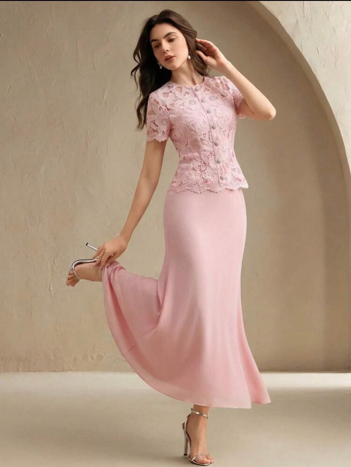 Cassandra Luxe Matching Set - Pink