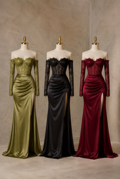 Kara Luxe Bustier Silk Night Gown