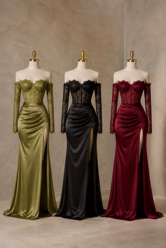 Kara Luxe Bustier Silk Night Gown