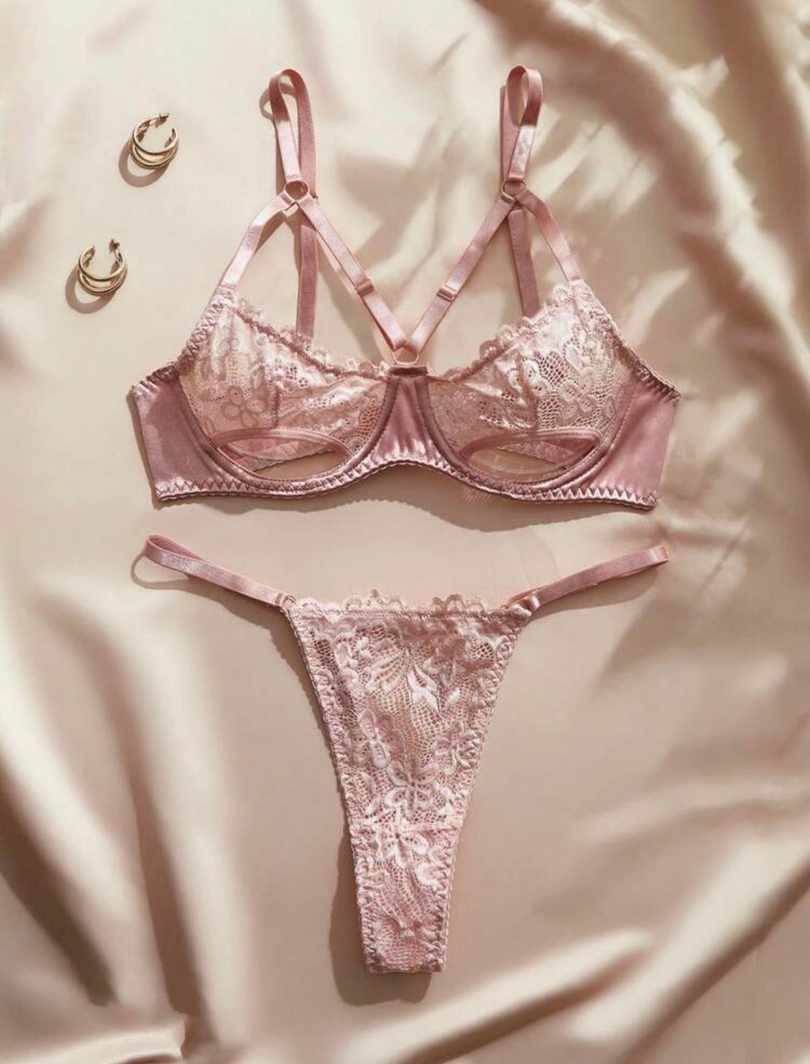Cindy Two Piece Lingerie - Pink