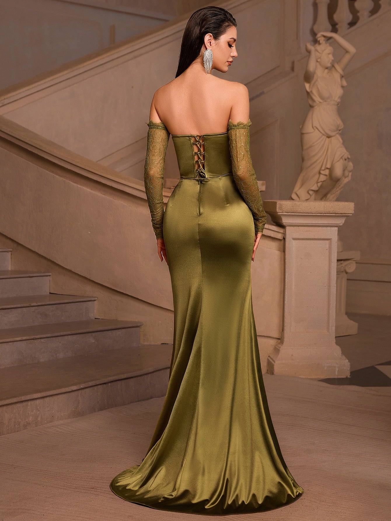 Kara Luxe Bustier Silk Night Gown