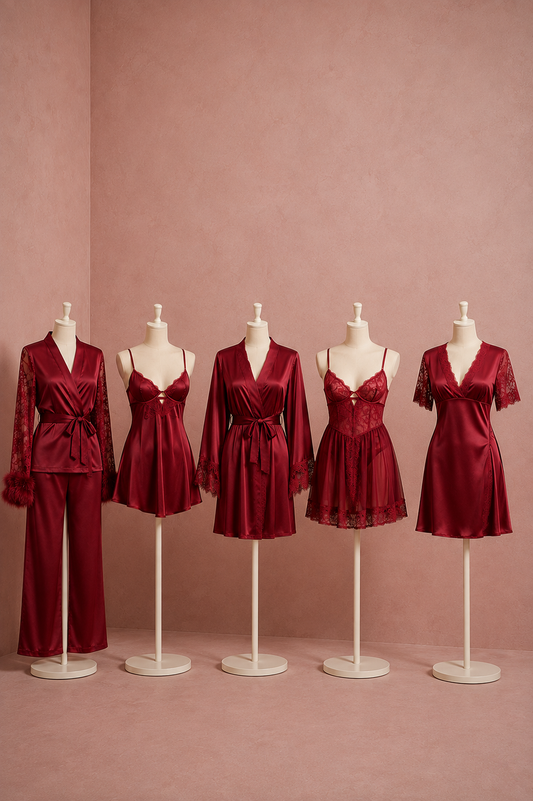 Red Velvet Luxe Bundle 5 Pieces - Red
