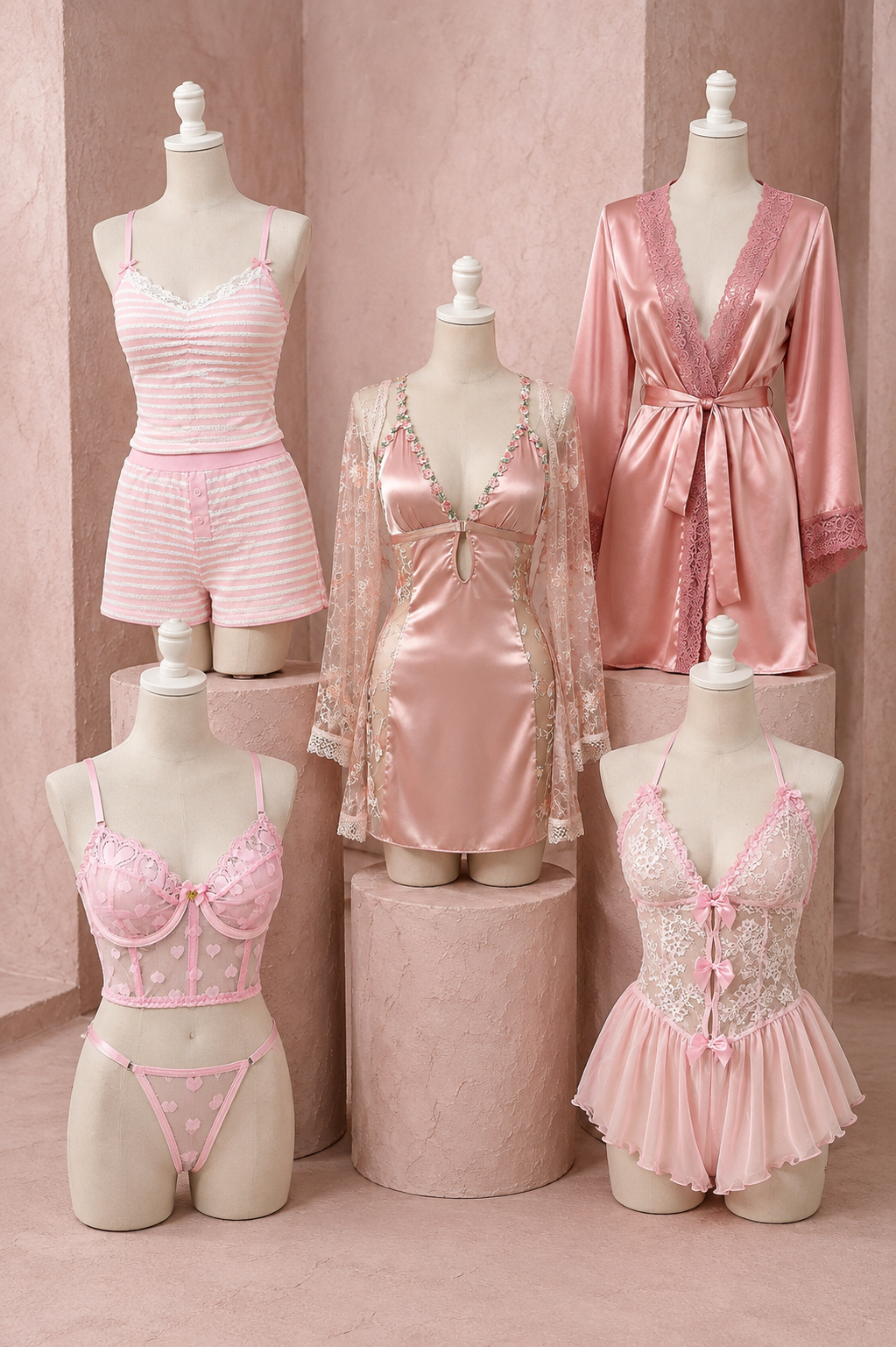 Pinkiss 5 Sets Bundle - Pink