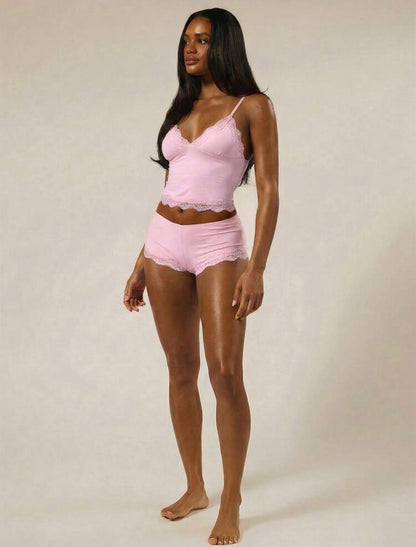 Mindy Two Piece Lounge - Pink