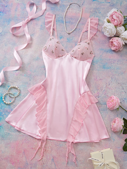 Alice Silk Embroidery Sleepwear