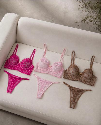 Love Dots Bustier Intimate Bundle Set - All Colors