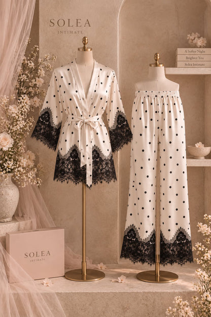 Elira Silk Pajamas Set - Champagne