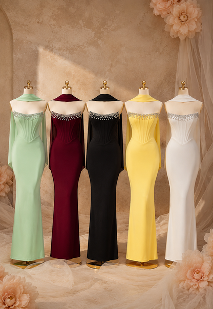 Aurora Tube Bustier Luxe Dress