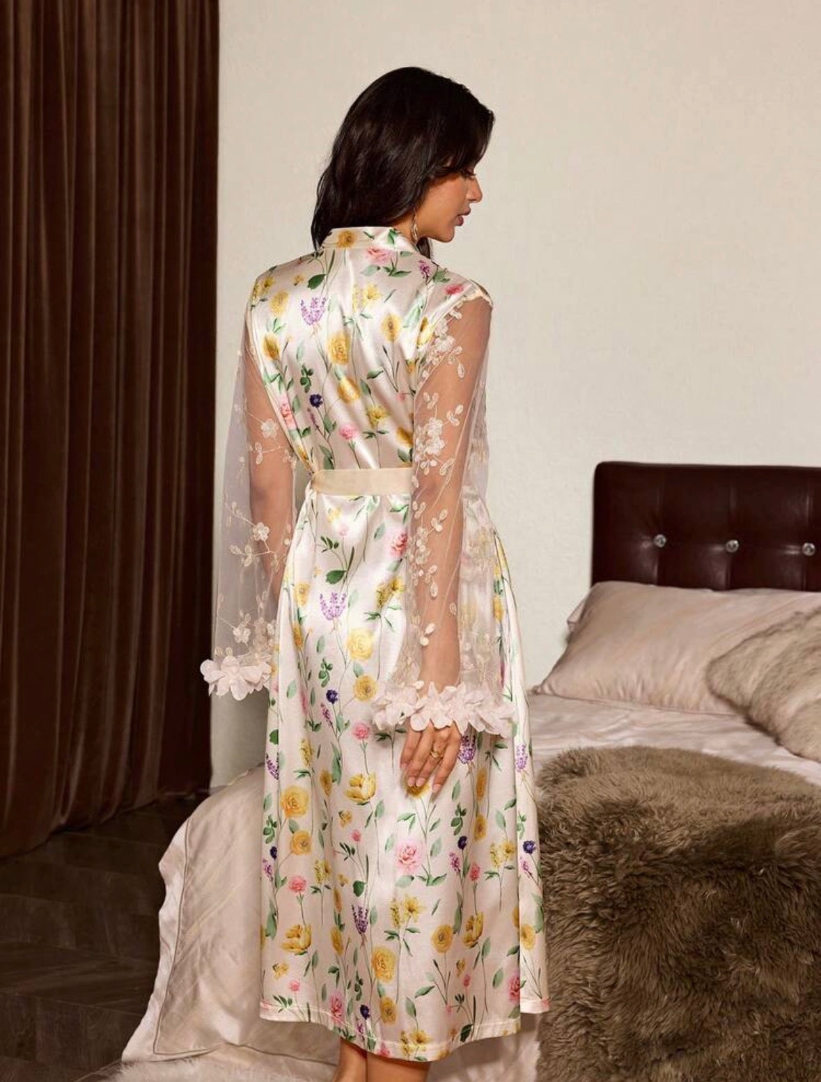 Alba Floral Sheer Robe