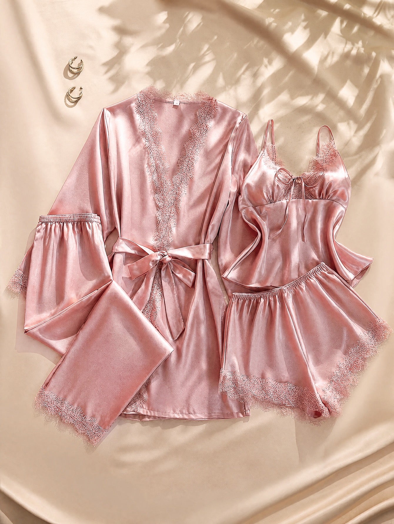 Luxy 4 Packs Pajamas Silk - Pink