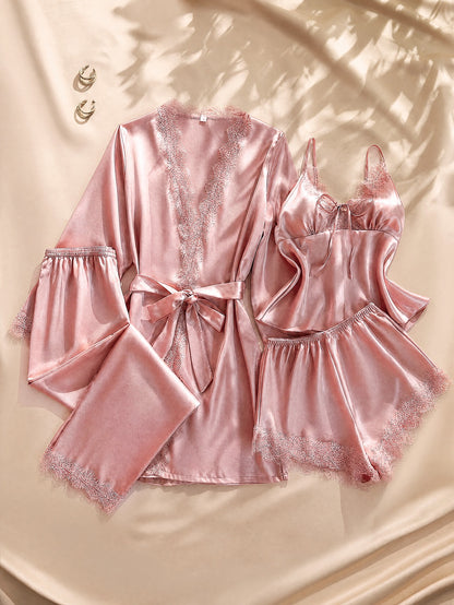 Luxy 4 Packs Pajamas Silk - Pink