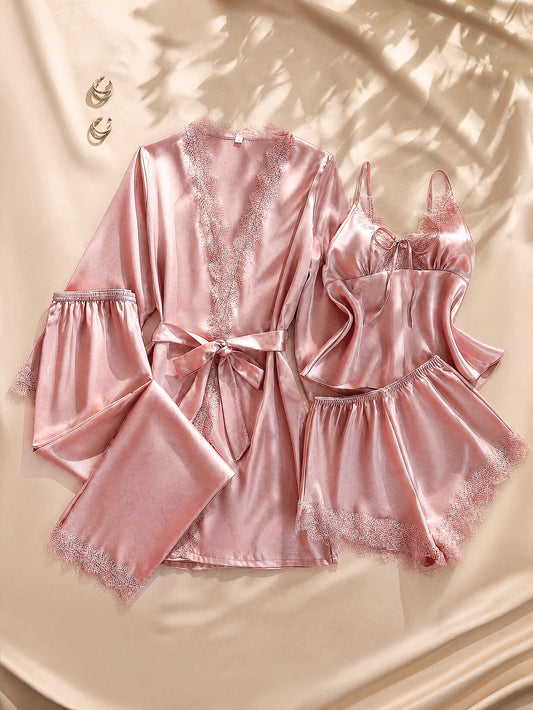 Luxy 4 Packs Pajamas Silk - Pink