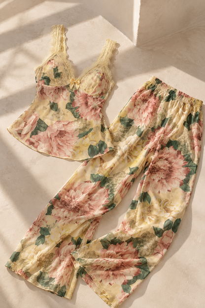 Lemonade Mesh Pajamas Set