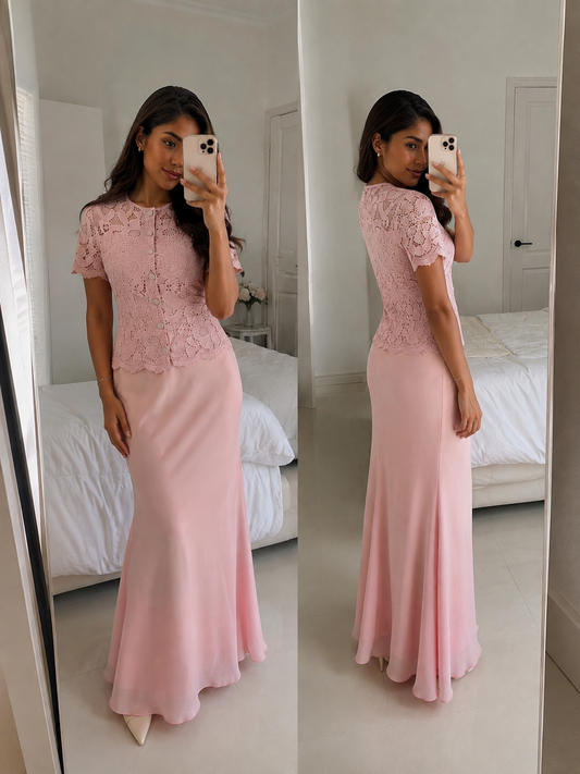Cassandra Luxe Matching Set - Pink