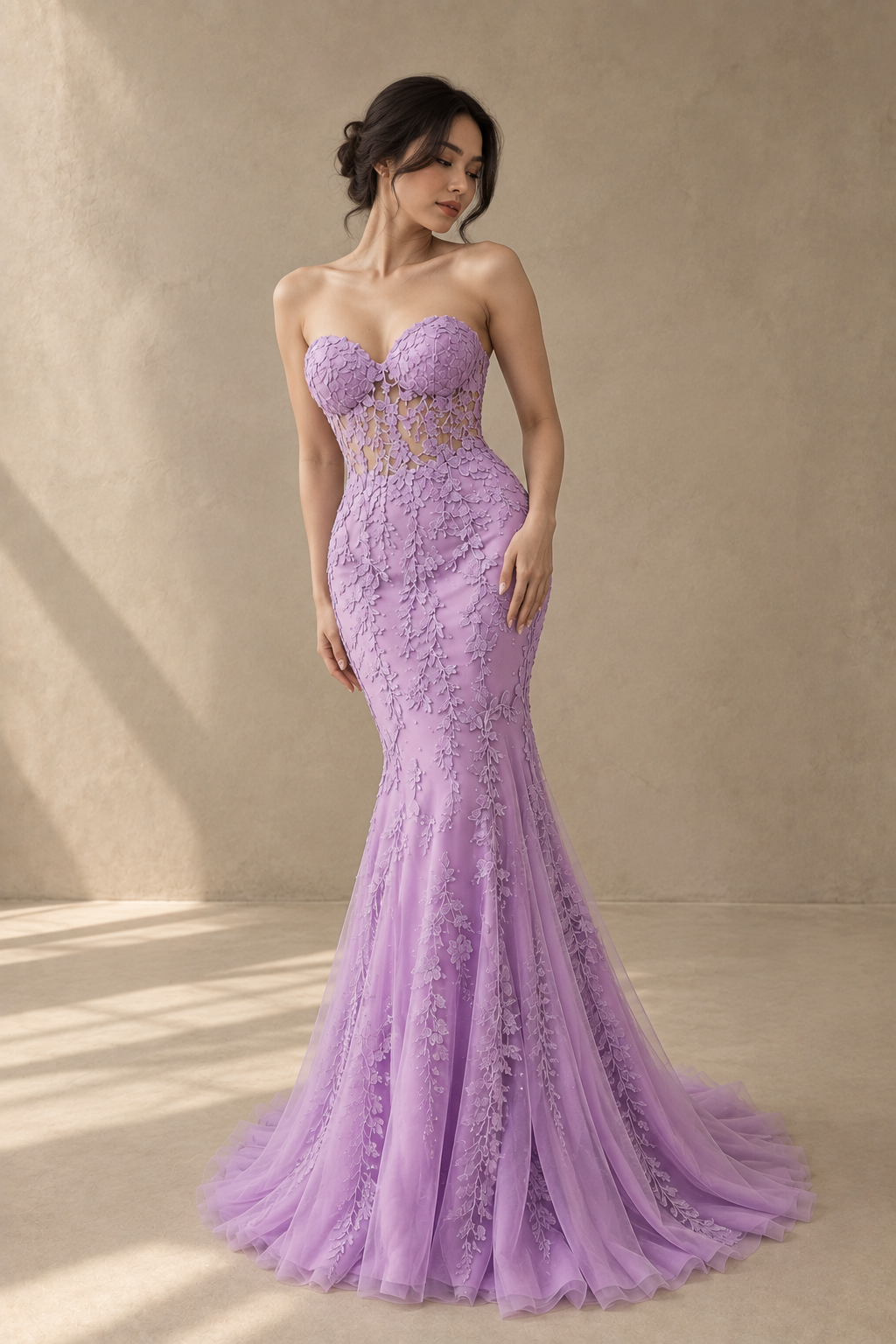 Oslo Tube Embroidery Luxe Gown