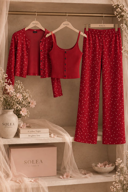 Sevire Luxe Floral 3 Packs Pajamas Set