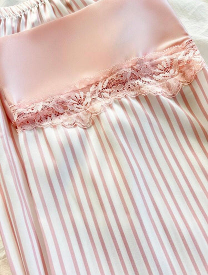 Levera Silk 3 Piece Pajamas - Pink