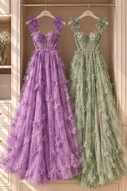 Coraliene Sheer Luxe Butterfly Dress