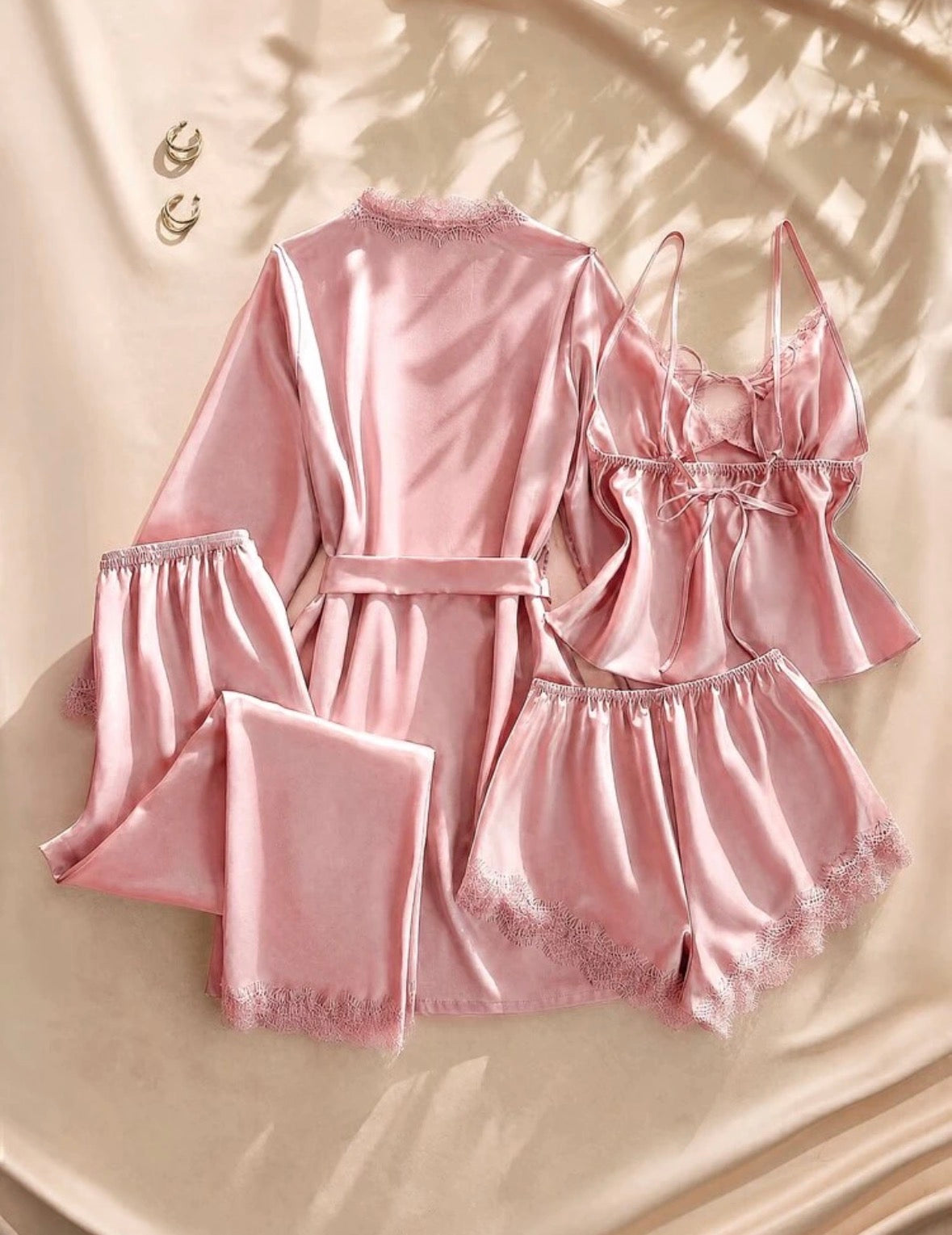 Luxy 4 Packs Pajamas Silk - Pink