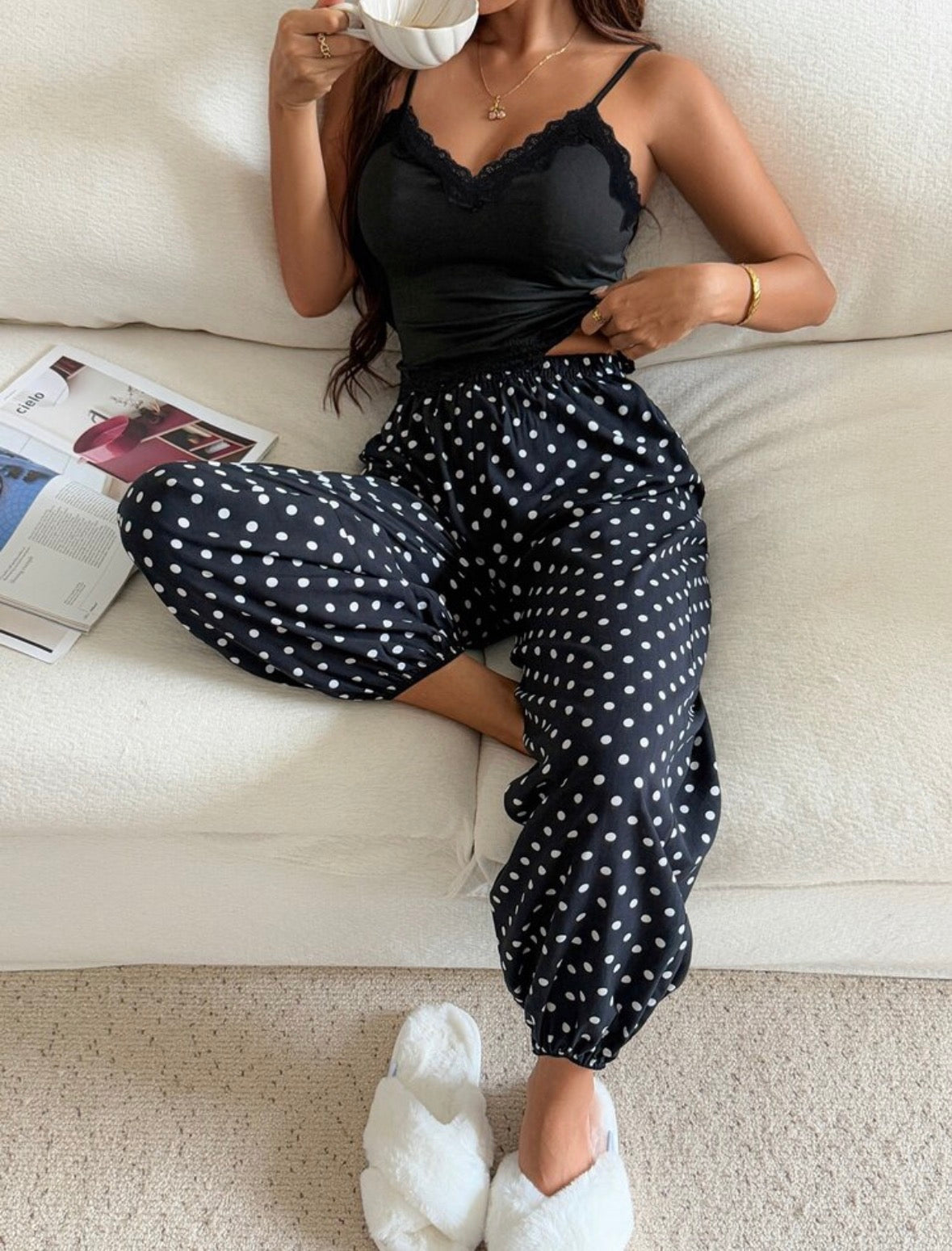 Lavien Dots Pajamas Set