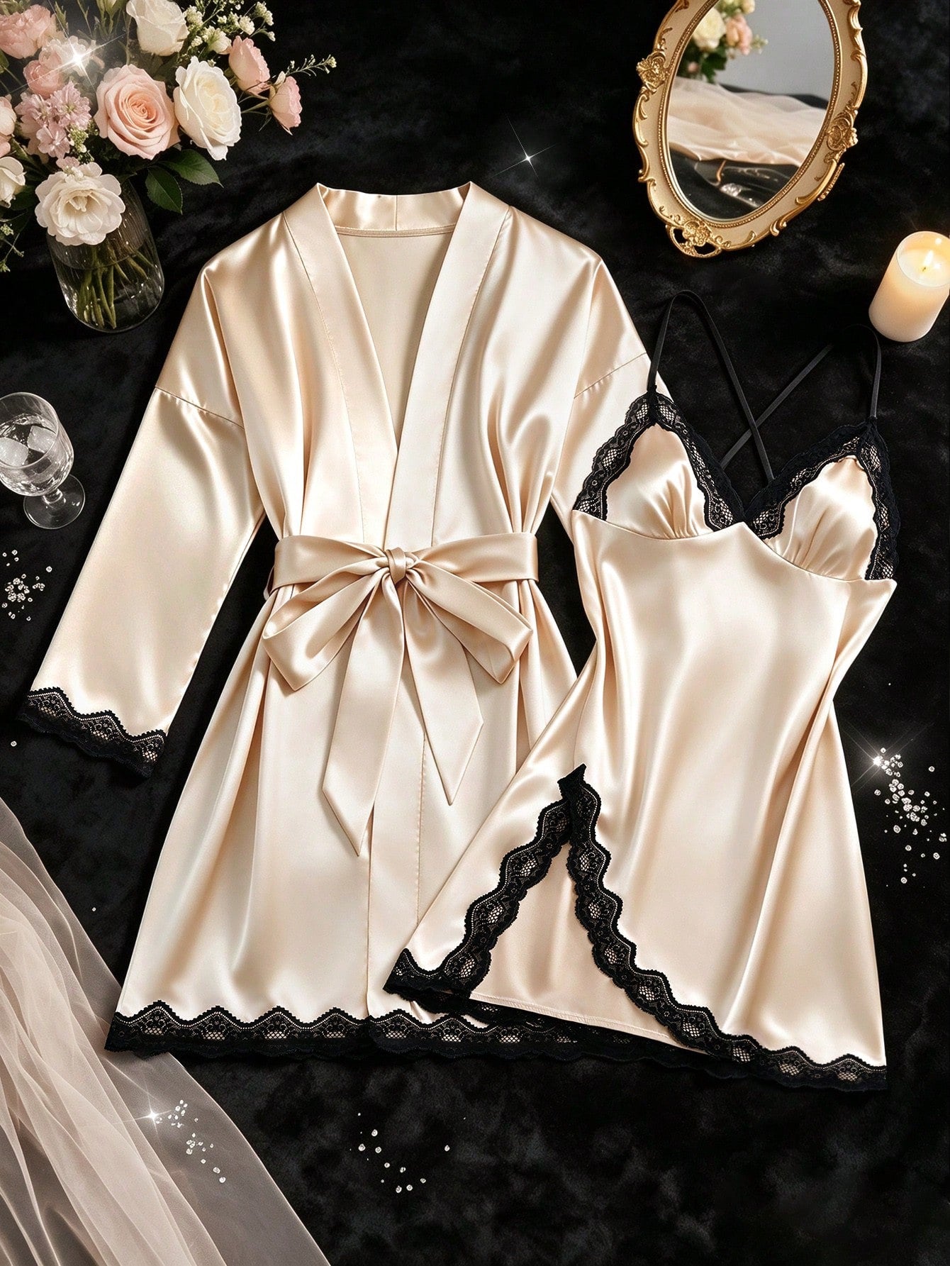 Champagne Two Piece Sleepwear - Champagne