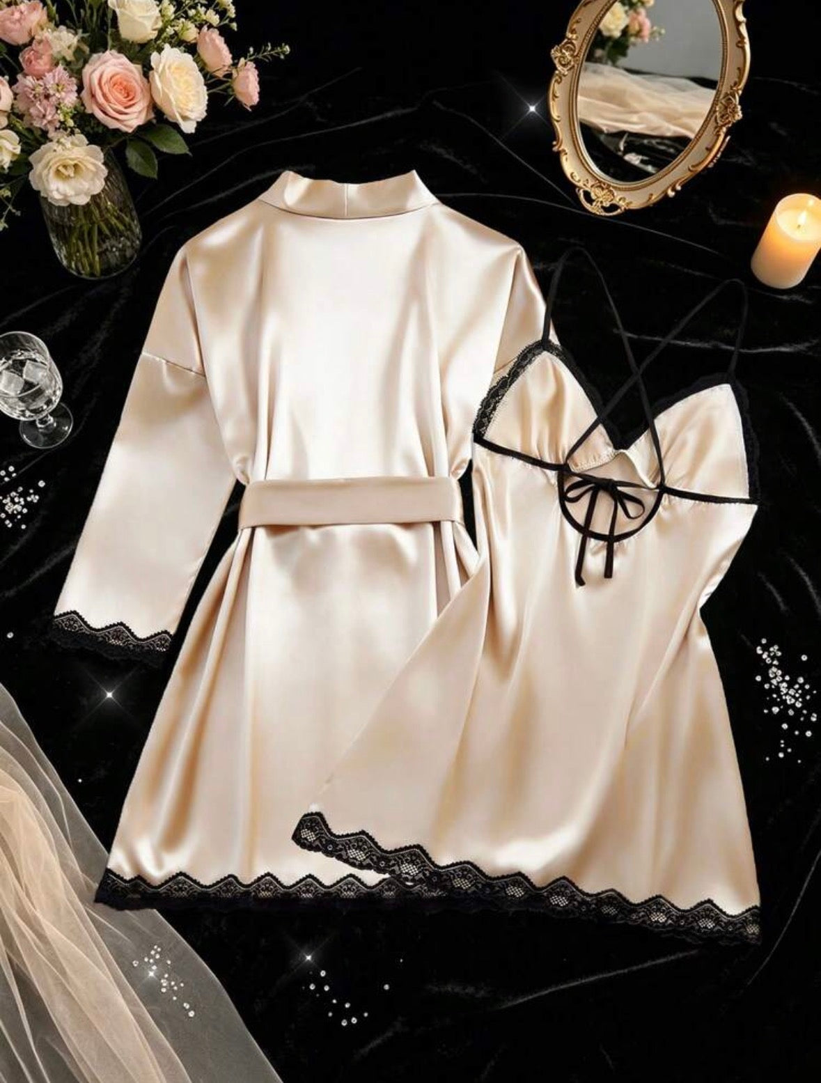 Champagne Two Piece Sleepwear - Champagne
