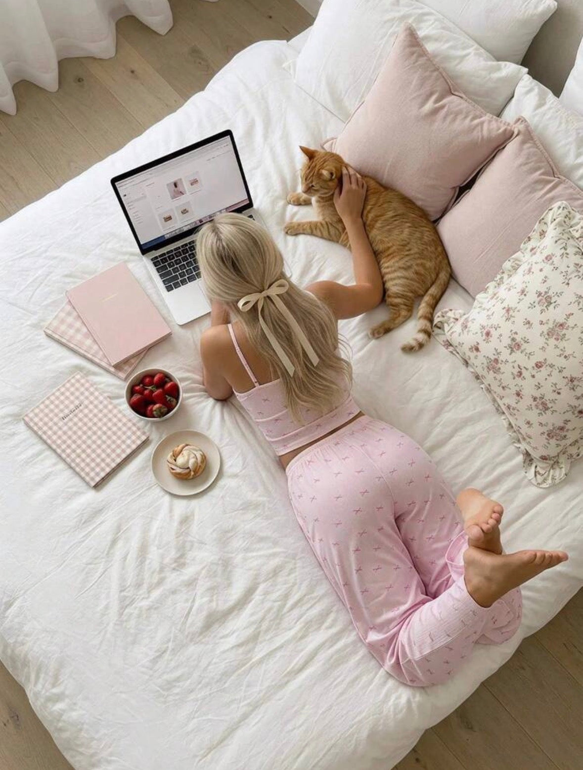 Gigi Two Piece Pajamas - Pink