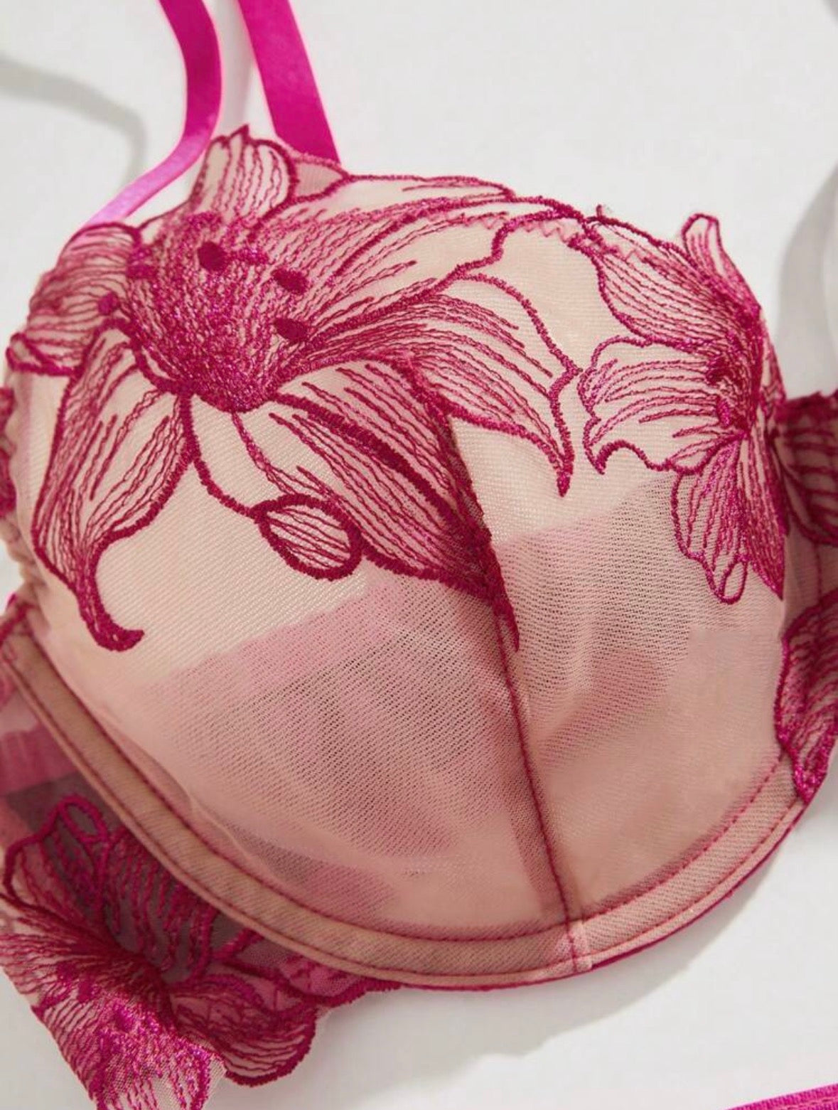 Kira 4 Piece Lingerie - Fuchsia