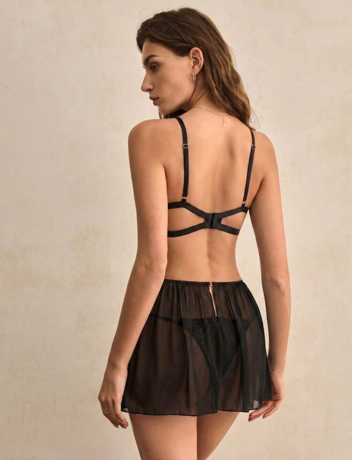Beatrice Mesh Lace Babydoll