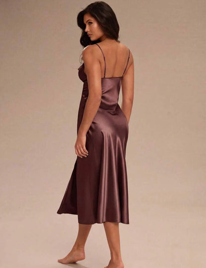 Claire Silk High Cut Night Gown