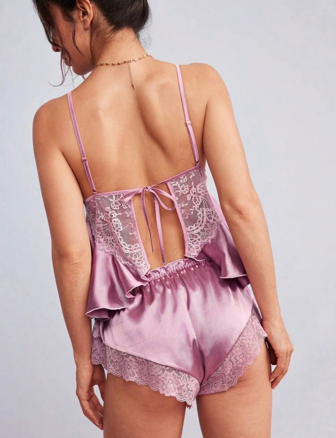 Lily Silk Lace Pajamas Set