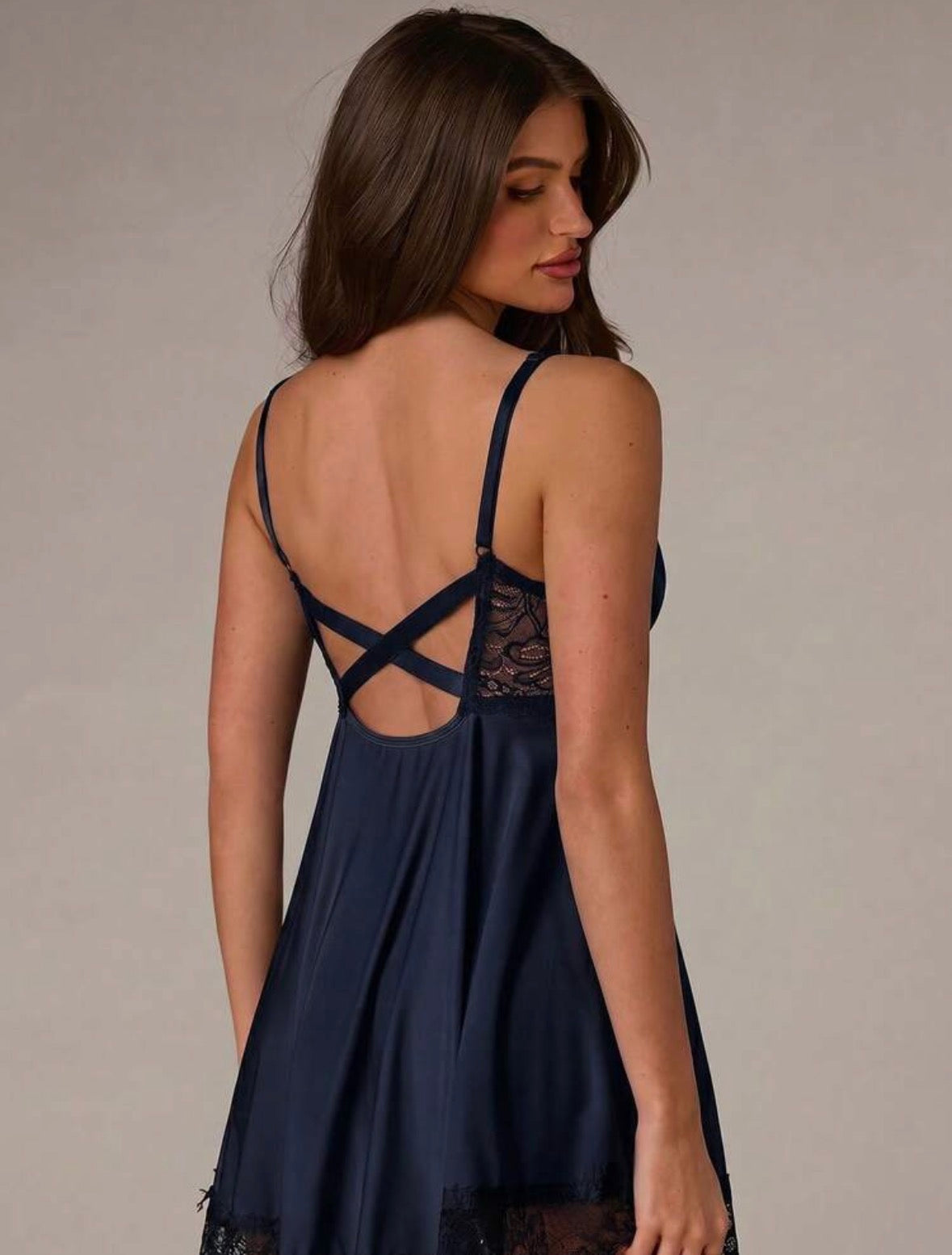 Eliza Mesh Lace Basic Night Dress