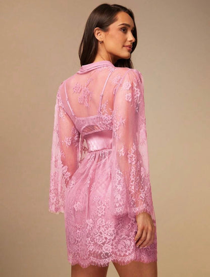 Kelsie Night Gown + Robe - Pink
