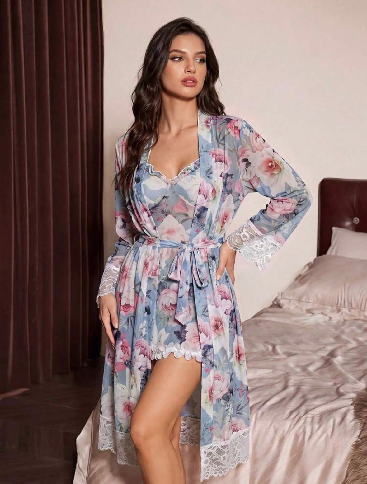 Eloise Floral Night Gown + Robe