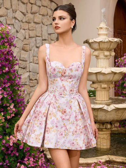 Candle Floral Summer Flare Dress