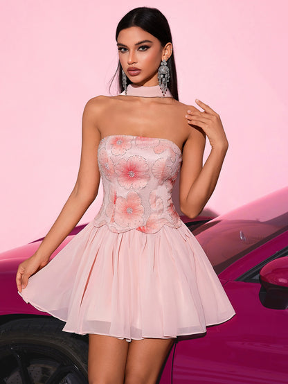 Eugene Floral Tube Luxe Dress