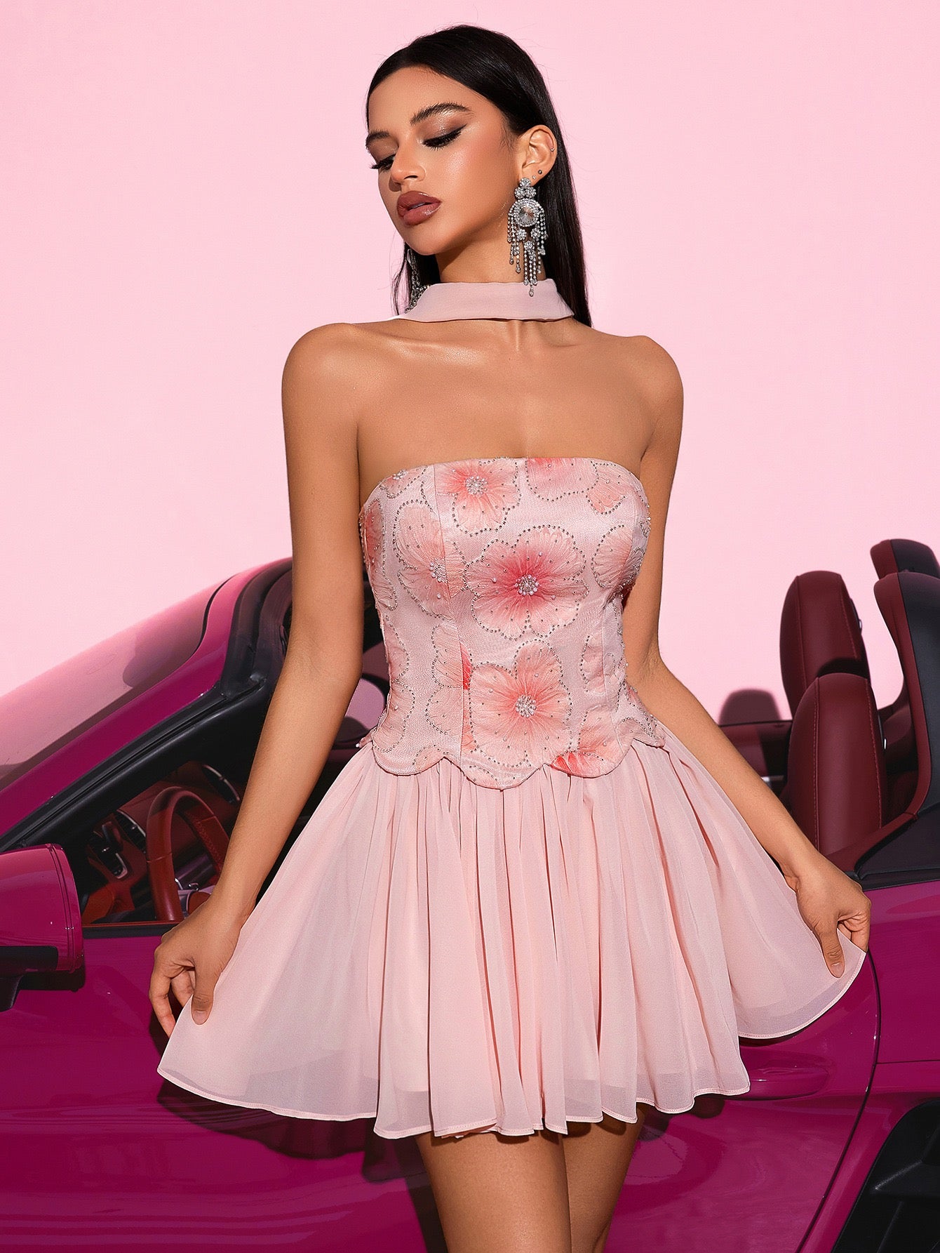 Eugene Floral Tube Luxe Dress
