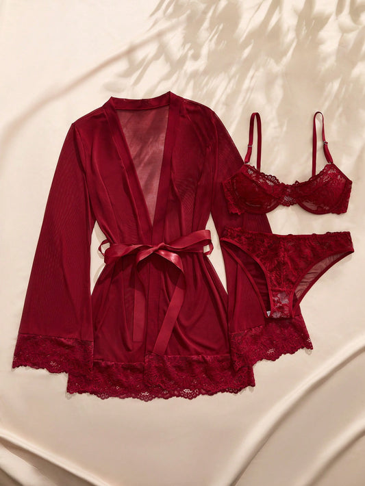 Caitlin 3 Piece Lingerie Set