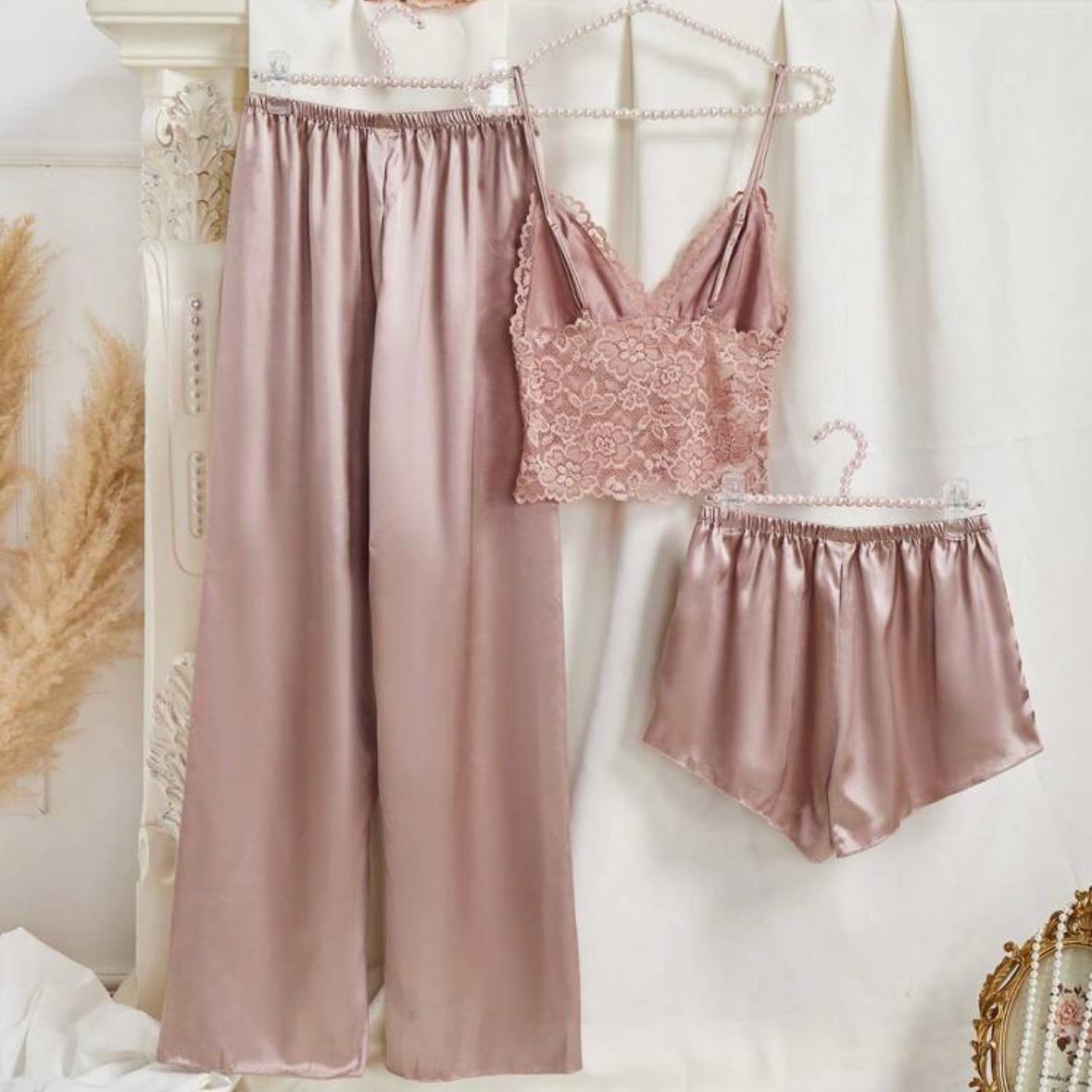Noir Lace Pajamas Set - view 2